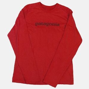 Patagonia Men's Size Small Primary Christmas Red Long Sleeve Tee Shirt